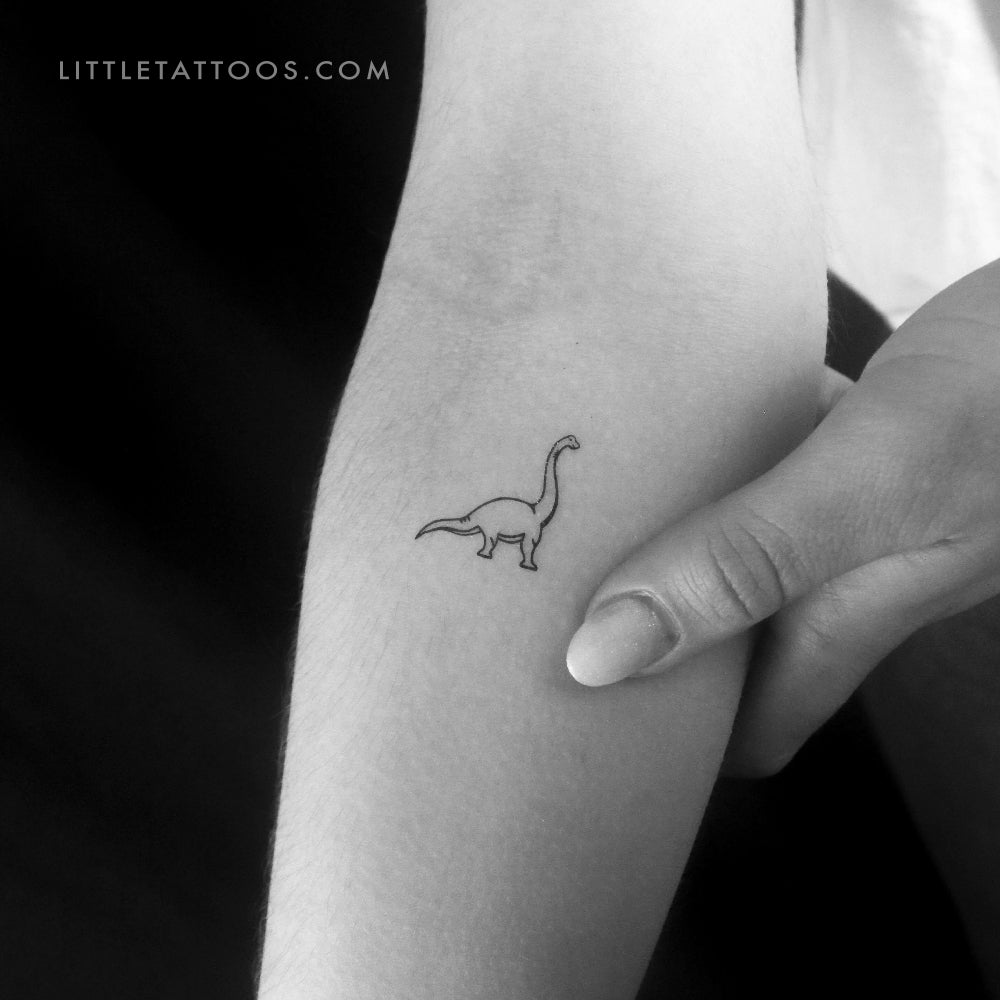 Diplodocus Dinosaur Temporary Tattoo - Set of 3