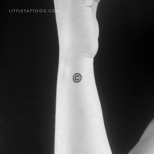 Tatuaje temporal del símbolo de copyright - Juego de 3