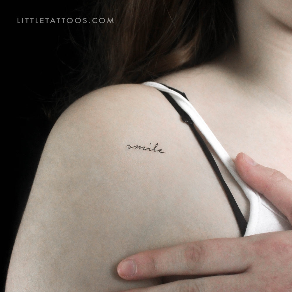 'Smile' Temporary Tattoo - Set of 3