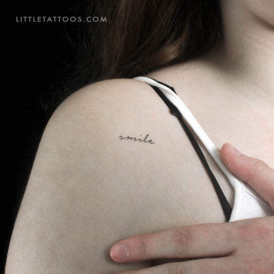 'Smile' Temporary Tattoo - Set of 3
