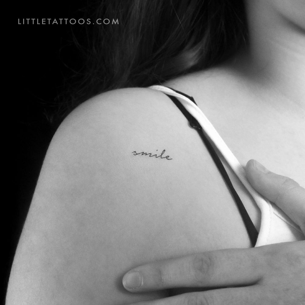 'Smile' Temporary Tattoo - Set of 3