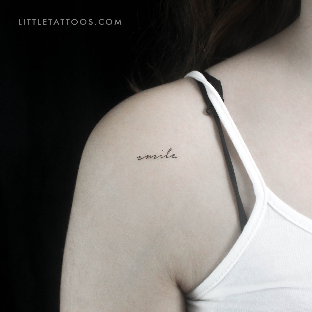 'Smile' Temporary Tattoo - Set of 3