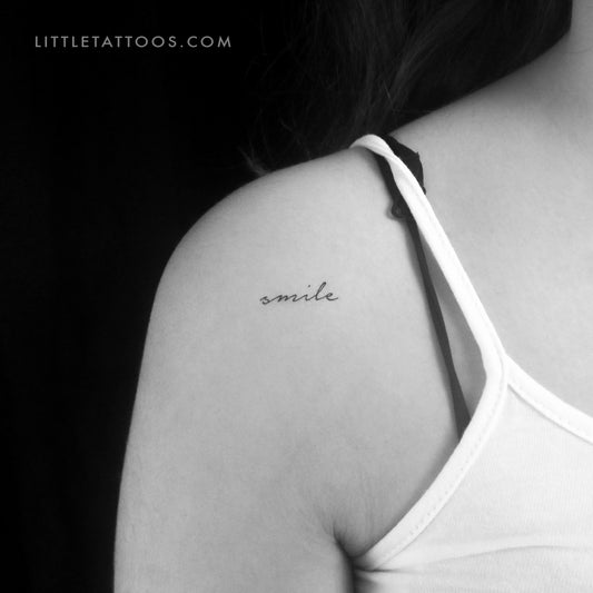 'Smile' Temporary Tattoo - Set of 3