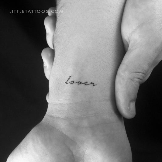 'Lover' Temporary Tattoo - Set of 3