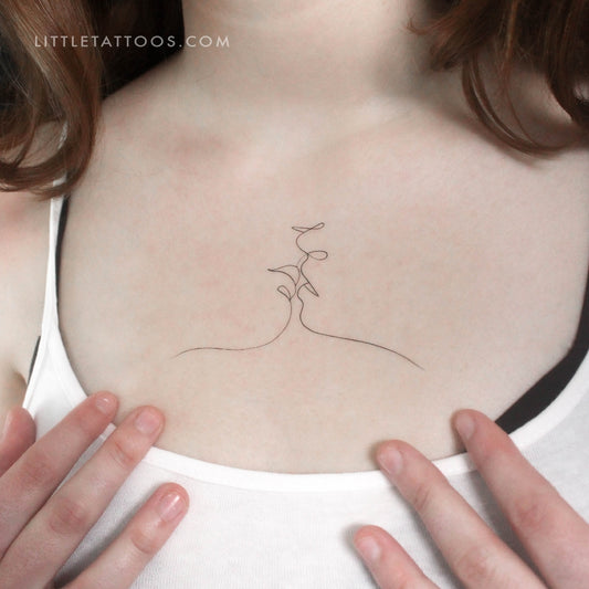 Tatuaje temporal de beso de 1991.ink - Juego de 3