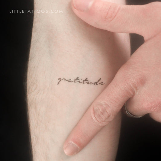 Gratitude Temporary Tattoo - Set of 3