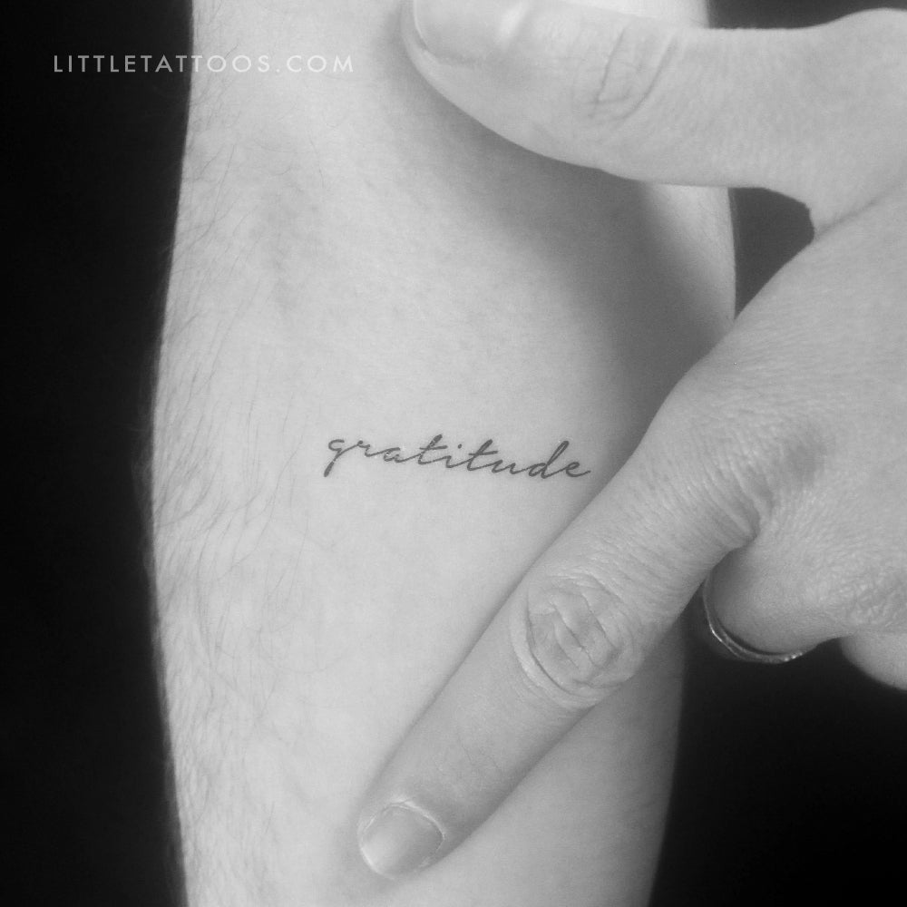 Gratitude Temporary Tattoo - Set of 3