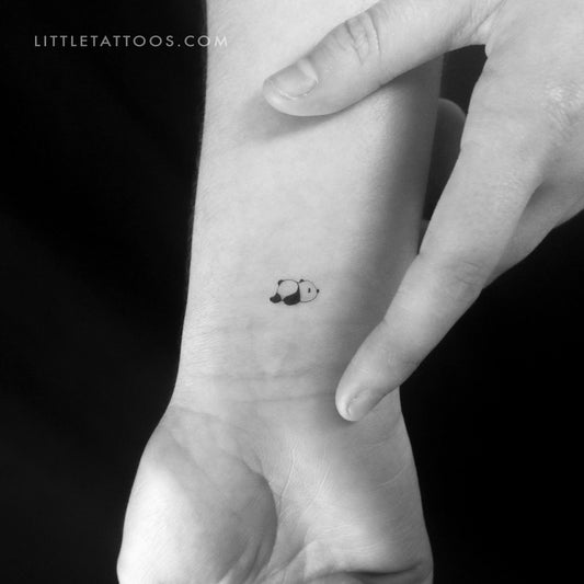 Tired Panda Temporary Tattoo - Set of 3