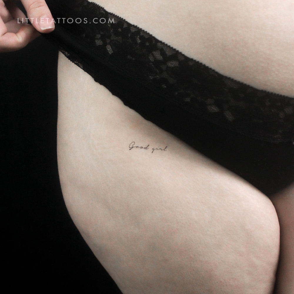 Tatuaje temporal de chica buena - Juego de 3