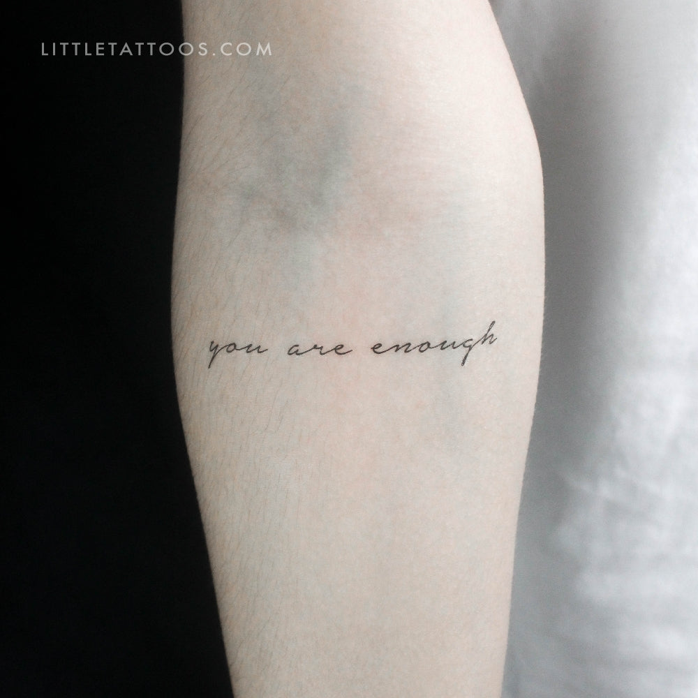 Tatuaje temporal "Eres suficiente" - Juego de 3