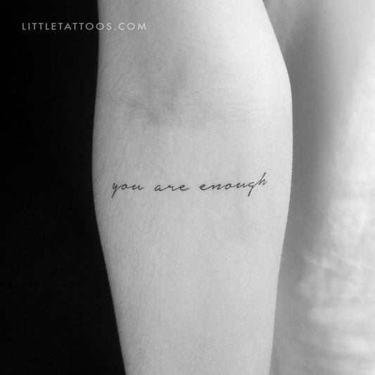 You Are Enough Temporary Tattoo - Set of 3
