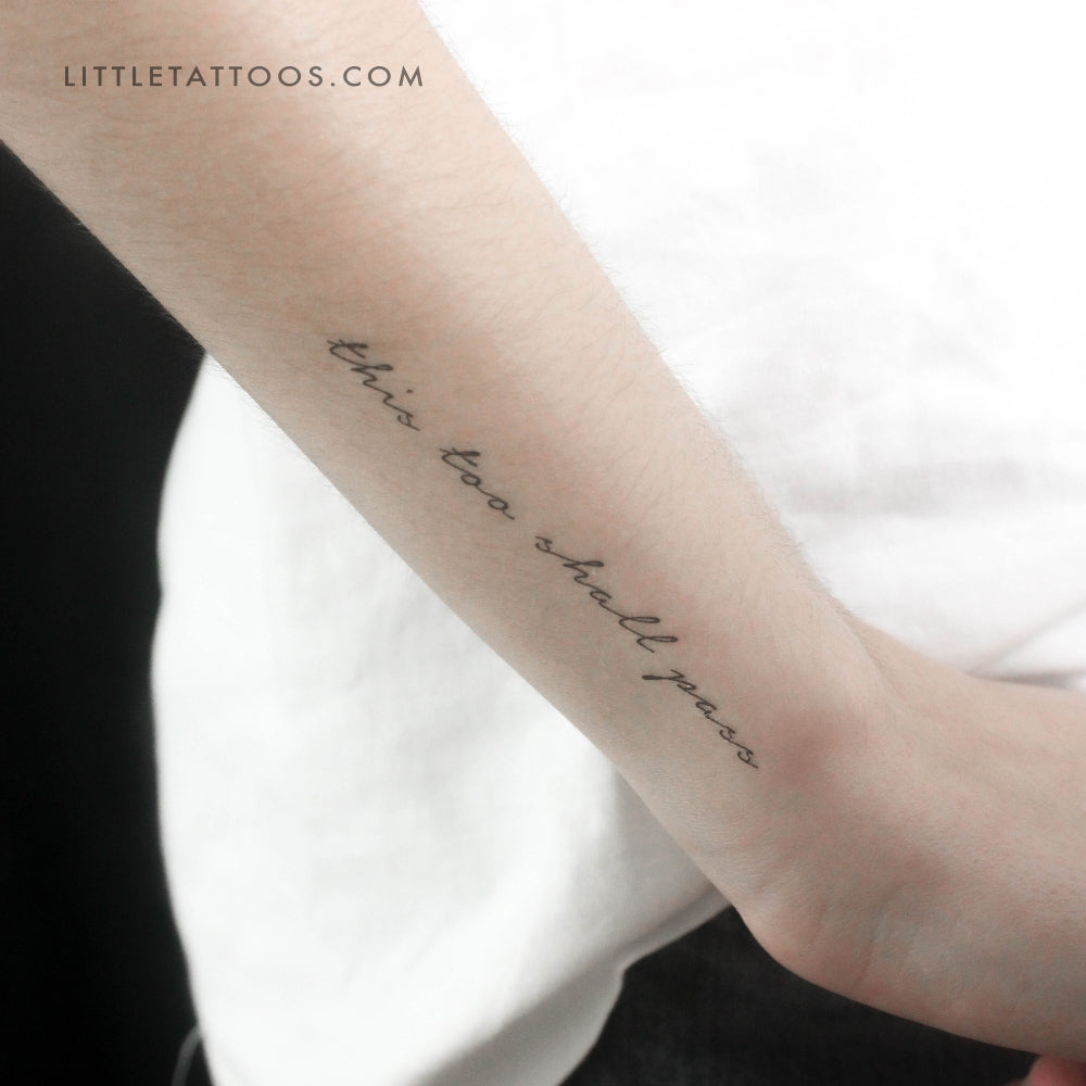 This Too Shall Pass Temporary Tattoo - Set of 3