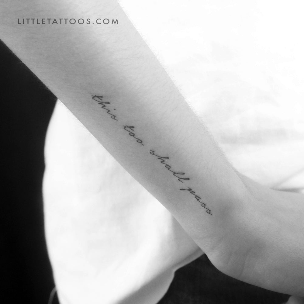 This Too Shall Pass Temporary Tattoo - Set of 3