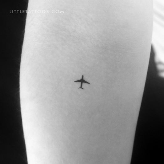 Tatuaje temporal de avión pequeño (juego de 3)