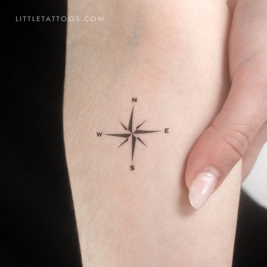 Compass Temporary Tattoo - Set of 3