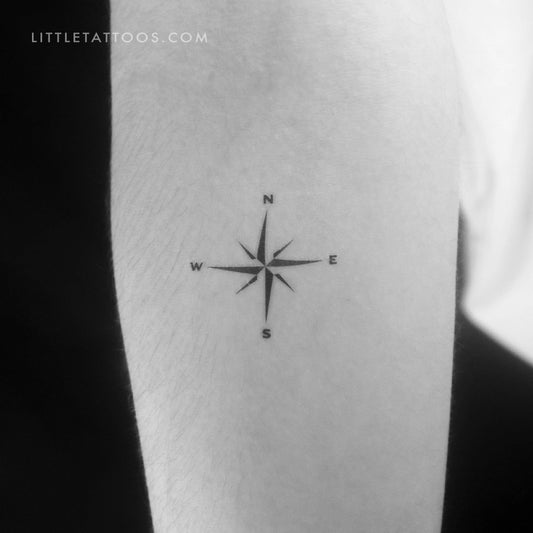 Compass Temporary Tattoo - Set of 3