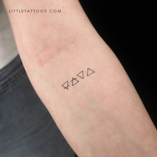 Alchemical Symbols Temporary Tattoo - Set of 3