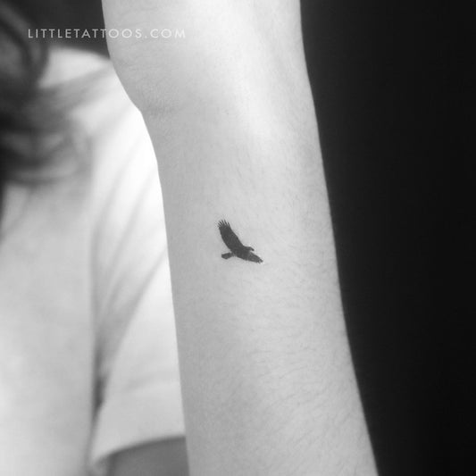 Tatuaje temporal pequeño de águila en vuelo (juego de 3)