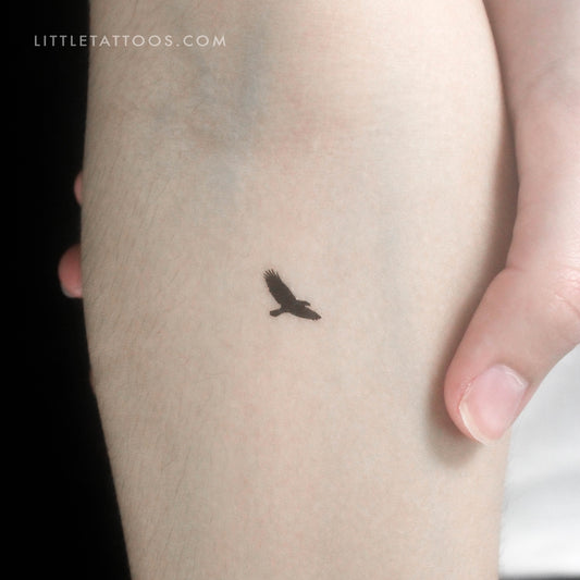 Tatuaje temporal pequeño de águila en vuelo (juego de 3)