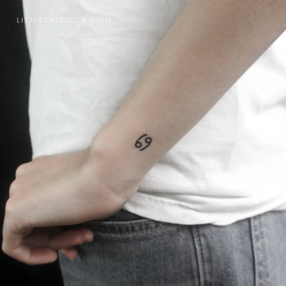 Tatuaje temporal del símbolo del zodiaco Cáncer - Juego de 3