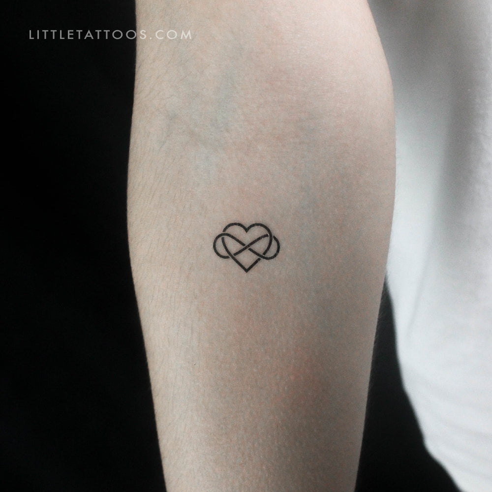 Heart And Infinity Temporary Tattoo - Set of 3