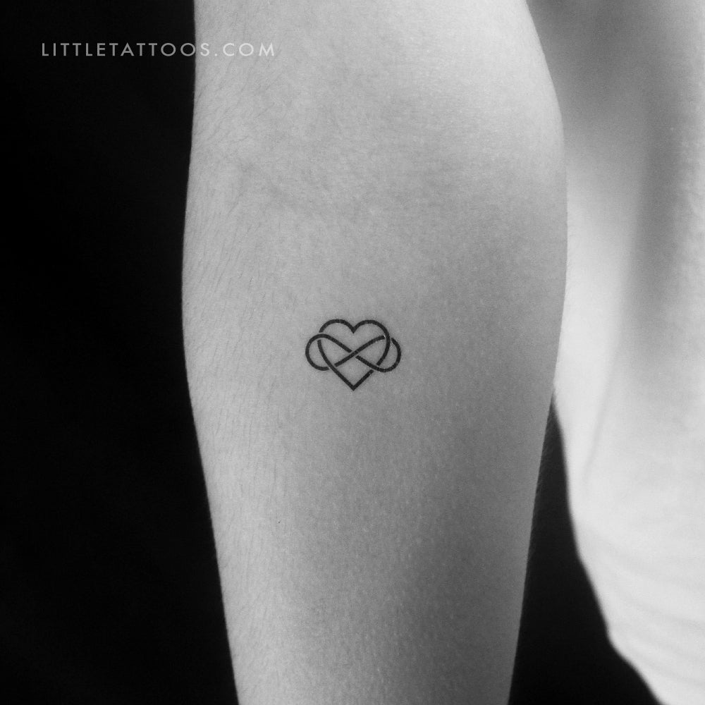 Heart And Infinity Temporary Tattoo - Set of 3