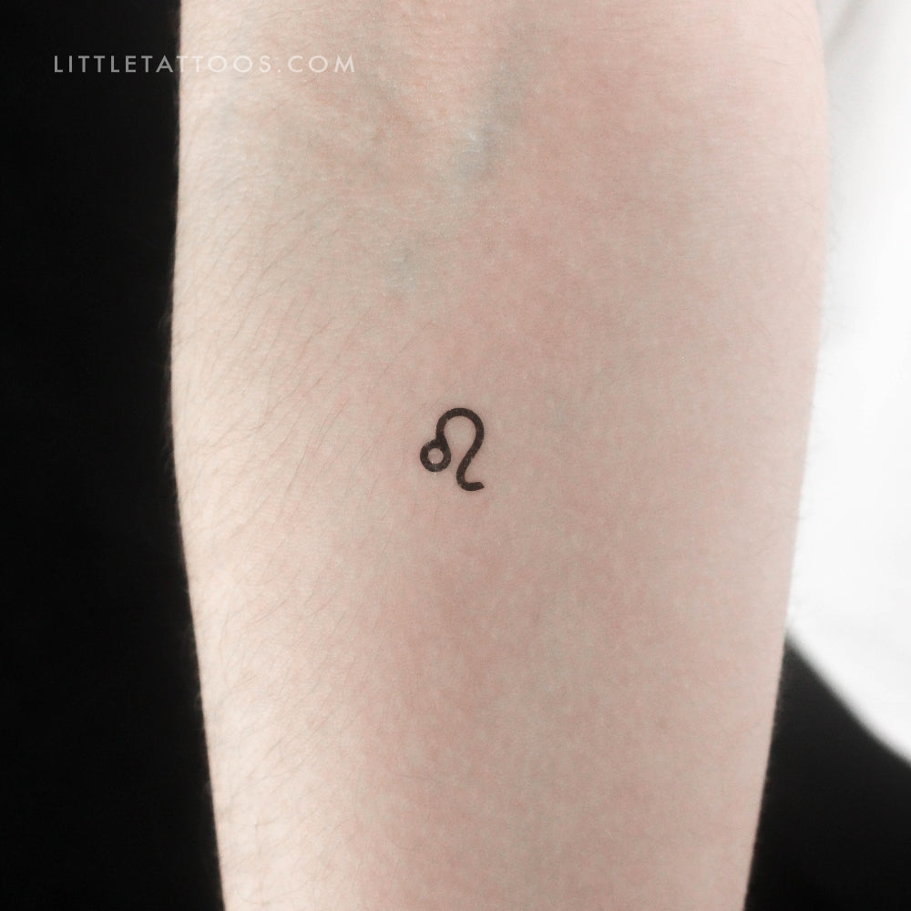 Tatuaje temporal del símbolo del zodiaco Leo - Juego de 3