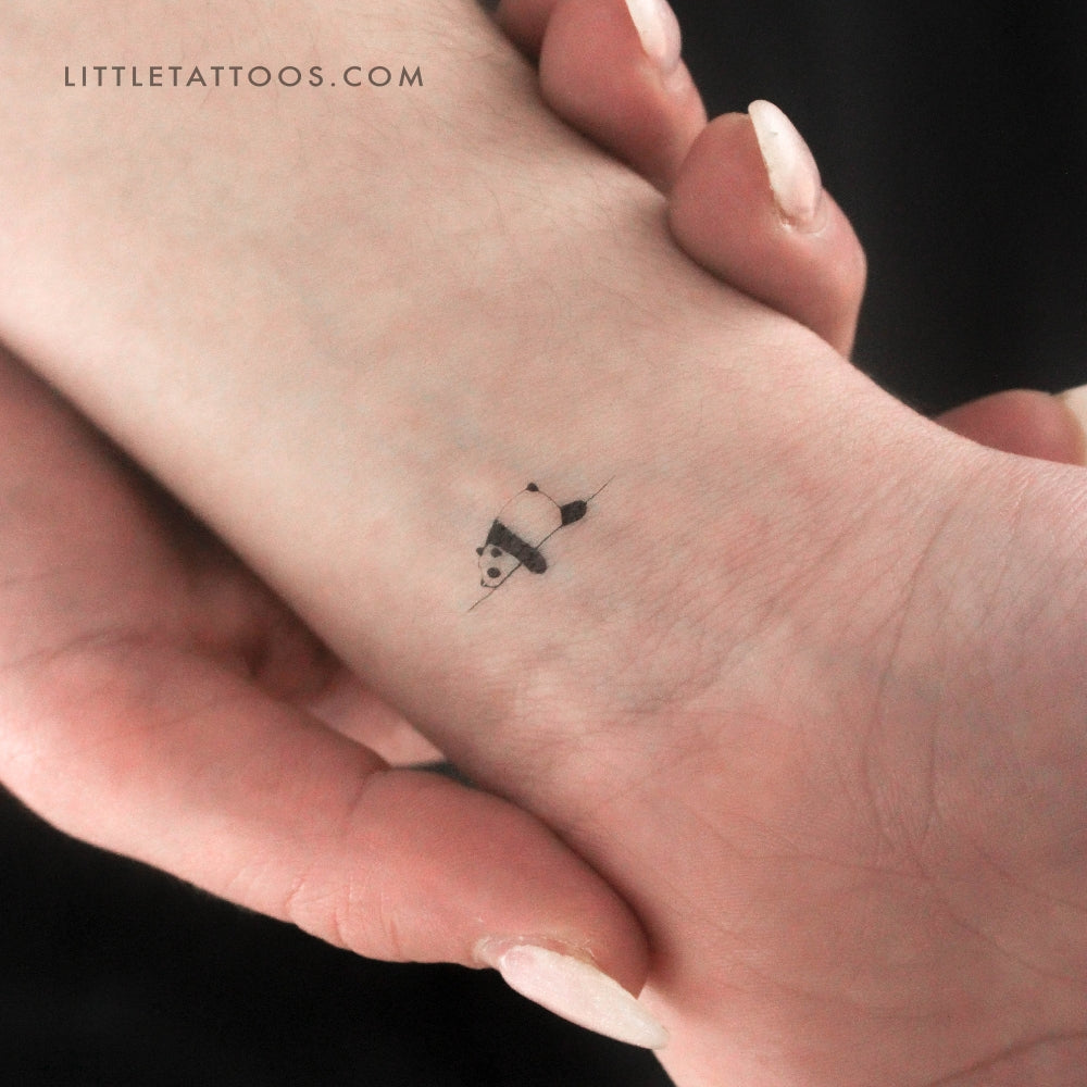 Sleepy Panda Temporary Tattoo - Set of 3