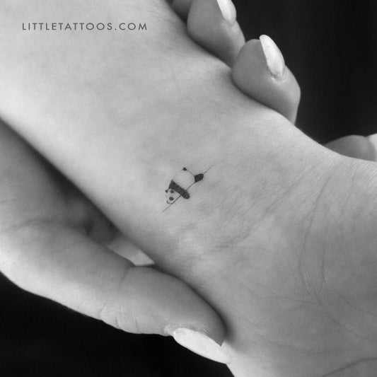Sleepy Panda Temporary Tattoo - Set of 3