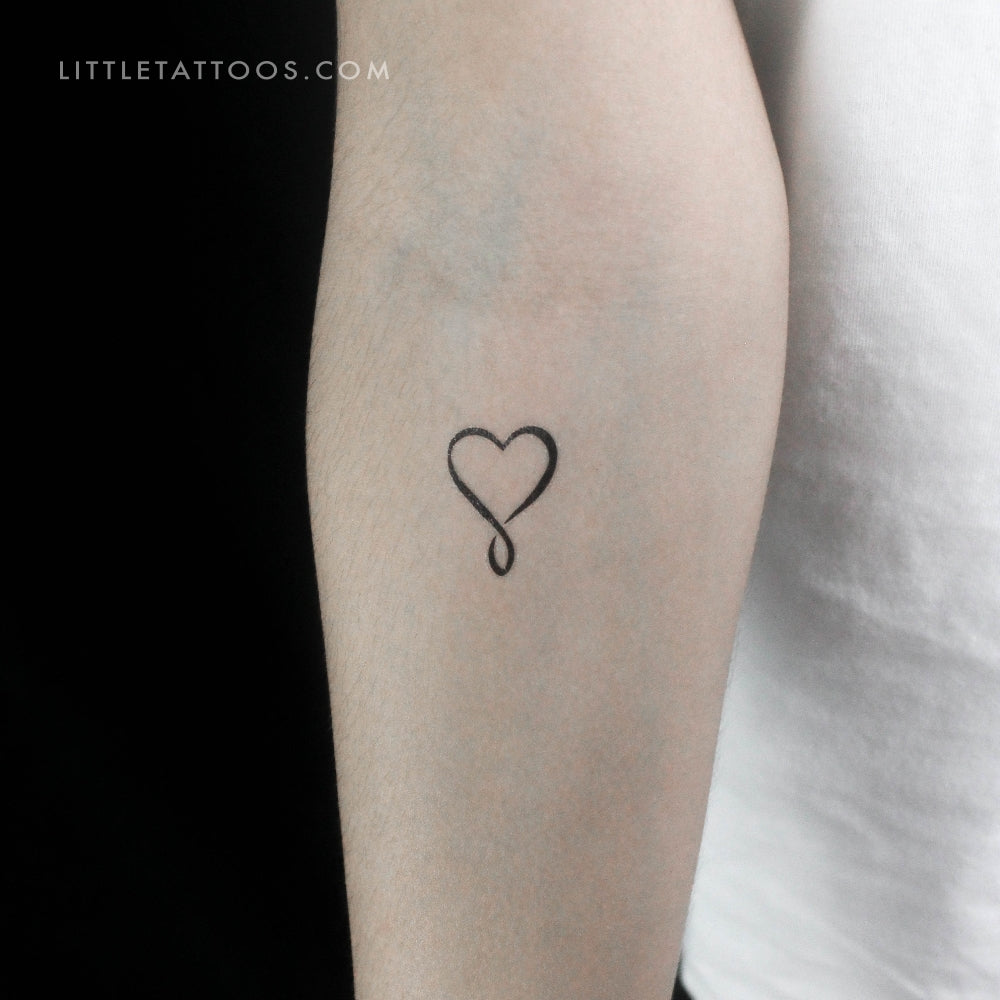 Infinity Heart Temporary Tattoo - Set of 3
