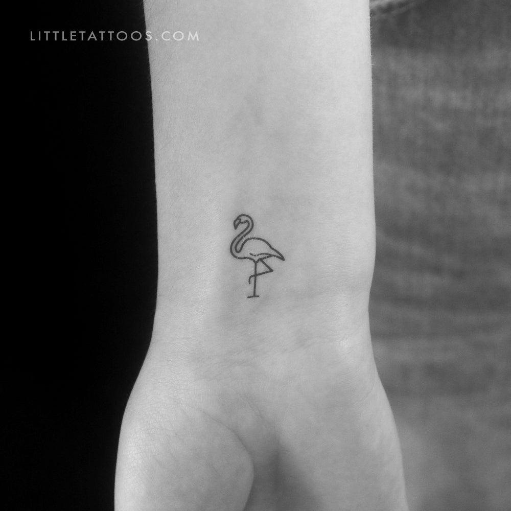 Tatuaje temporal de flamenco (juego de 3)