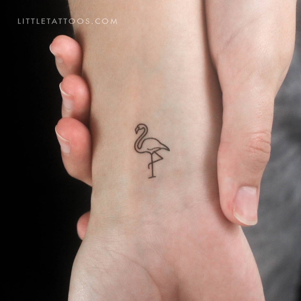 Tatuaje temporal de flamenco (juego de 3)