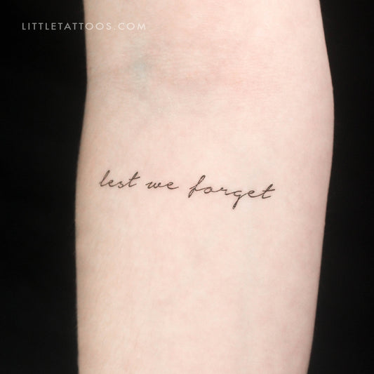 Tatuaje temporal "No lo olvidemos" - Juego de 3