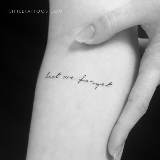 Tatuaje temporal "No lo olvidemos" - Juego de 3