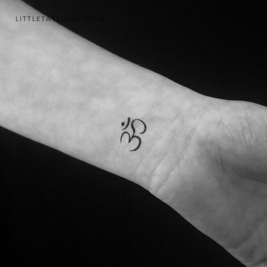 Fine Line Om Temporary Tattoo - Set of 3