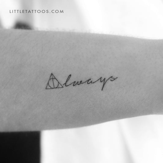 Tatuaje temporal Always + Deathly Hallows - Juego de 3