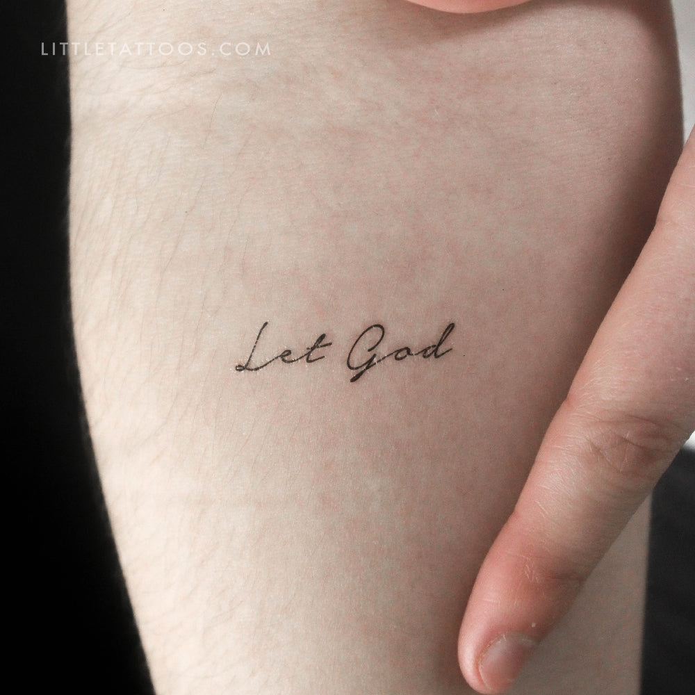 Tatuaje temporal "Let God" - Juego de 3