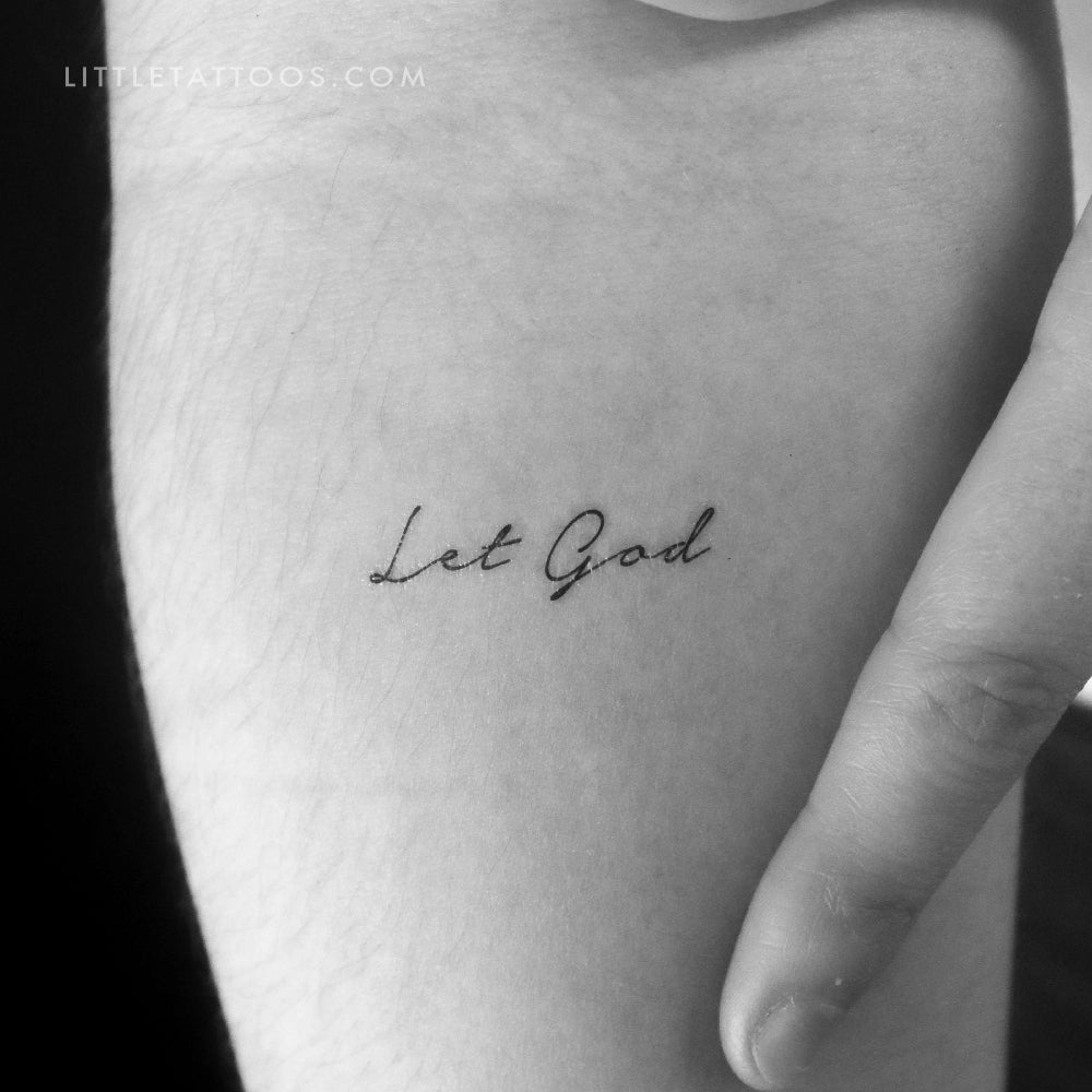 Tatuaje temporal "Let God" - Juego de 3