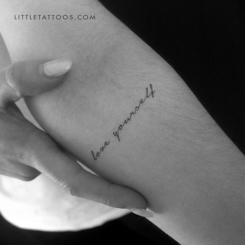 Love Yourself Temporary Tattoo - Set of 3