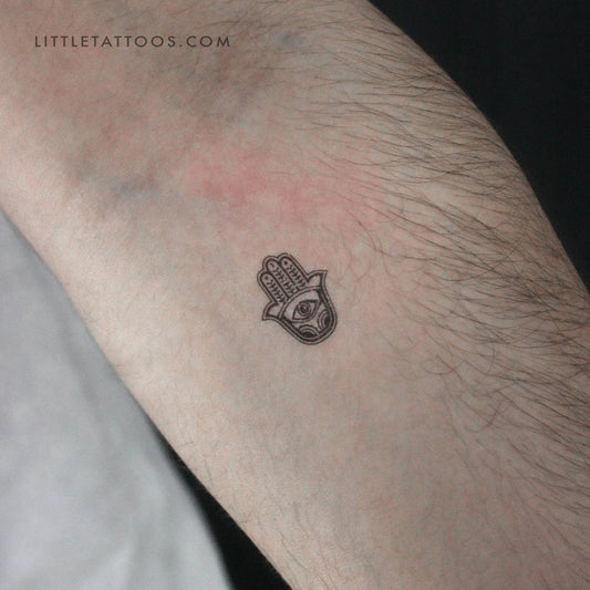 Small Hamsa Temporary Tattoo - Set of 3