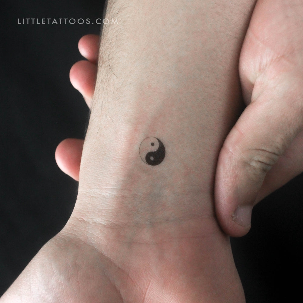 Yin Yang Temporary Tattoo - Set of 3