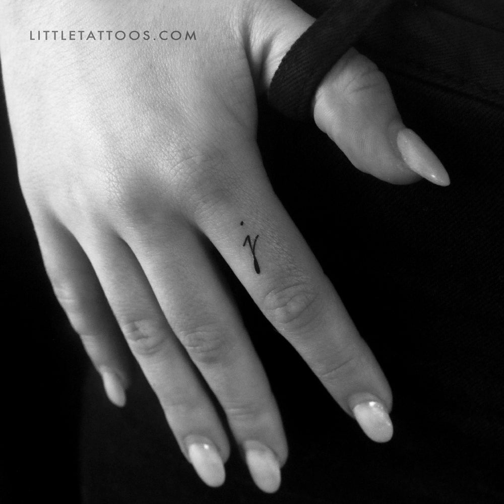 Tatuaje temporal de letra J manuscrita - Juego de 3