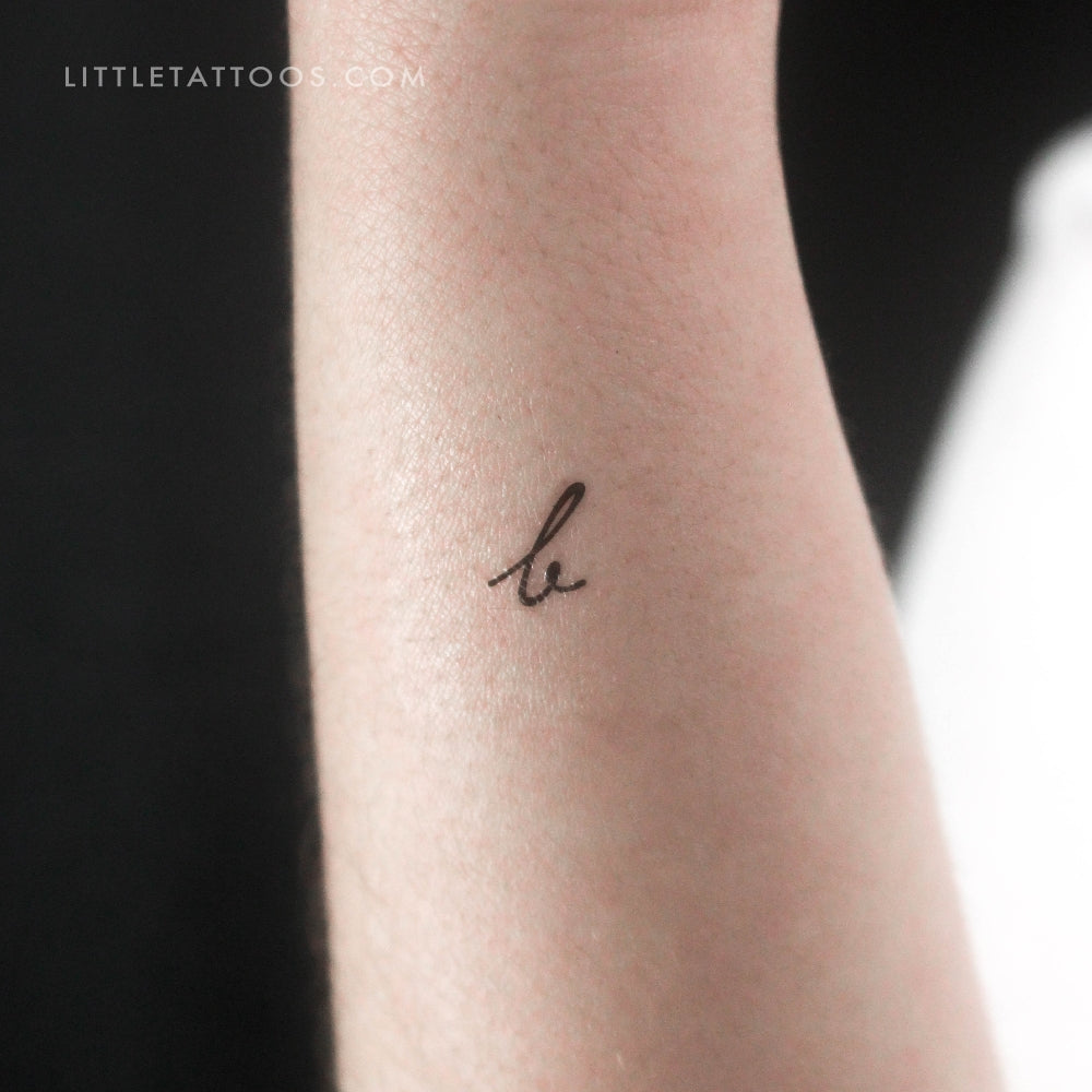 Tatuaje temporal de letra B manuscrita - Juego de 3