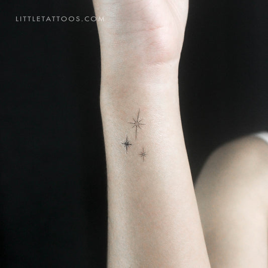 Three Sparkles Temporary Tattoo - Set of 3