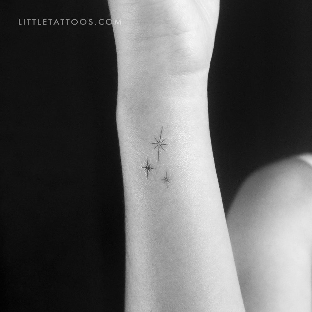 Three Sparkles Temporary Tattoo - Set of 3