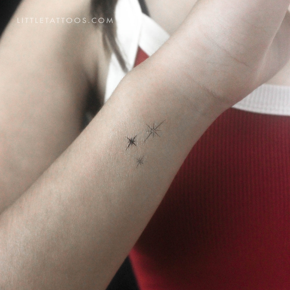 Three Sparkles Temporary Tattoo - Set of 3