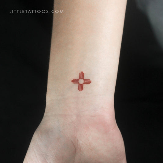 Tatuaje temporal pequeño del sol de Nuevo México (juego de 3)