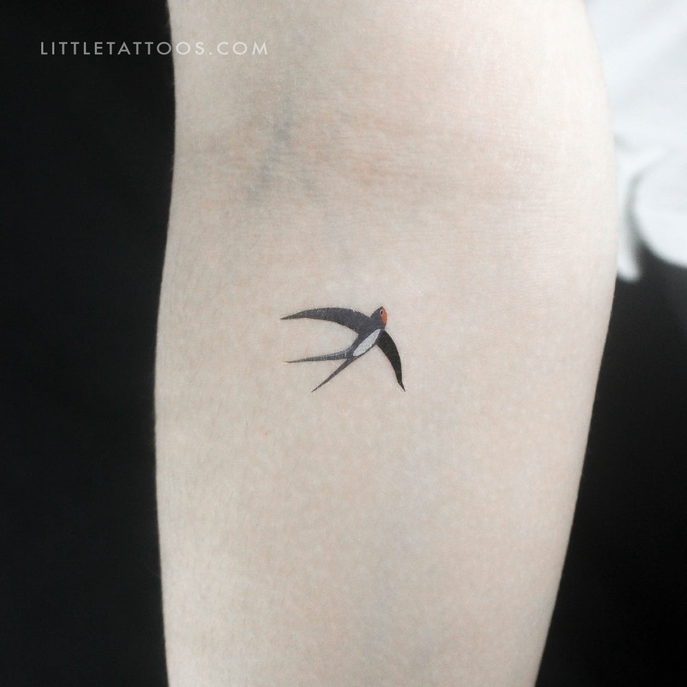 Swallow By Ann Lilya Temporary Tattoo - Set of 3