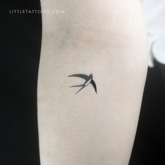 Swallow By Ann Lilya Temporary Tattoo - Set of 3