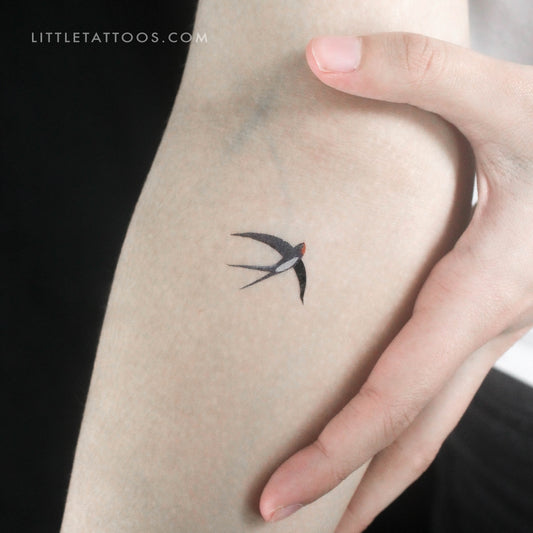 Swallow By Ann Lilya Temporary Tattoo - Set of 3